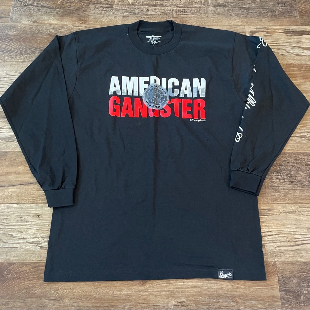 American Gangster graphic long sleeve tee size L